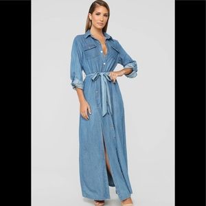 Sexy Denim Maxi dress